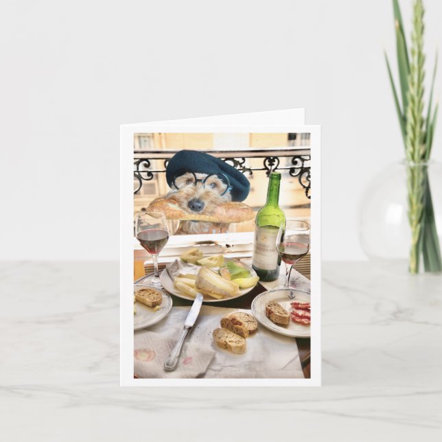 Carte De Remerciements Ella Bella Banana apporte une baguette (Devant)