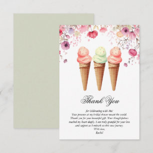 Carte De Remerciements Elle a été ramassée Glacier  Réception de mariage