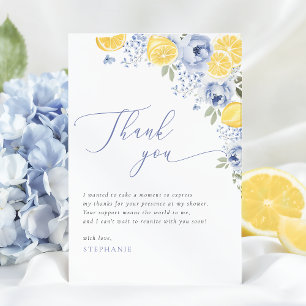 Carte De Remerciements Elle a trouvé son Lemon Bridal Shower principal