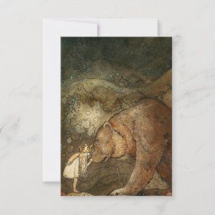 Carte De Remerciements « Elle embrassa l'ours » de John Bauer