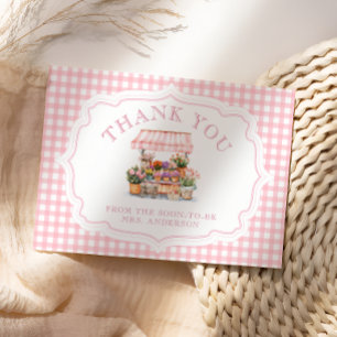 Carte De Remerciements Elle est fraîche de la Fête des mariées florale du