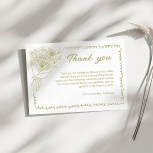 Carte De Remerciements Elle est hors du Marché Sage Green Baby Shower