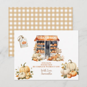 Carte De Remerciements Elle est hors du marché Shower de mariage automnal