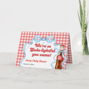 Carte De Remerciements Elle est prête à éclater Fête de Bébé Garçon Soda