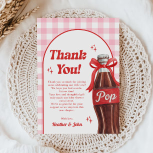 Carte De Remerciements Elle est prête à faire éclater Fête bébé soda