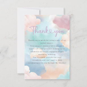 Carte De Remerciements Elle est sur Cloud Nine Pastel Colours Fête des ma