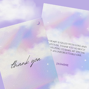 Carte De Remerciements Elle est sur un nuage Robe de mariée Baby shower C
