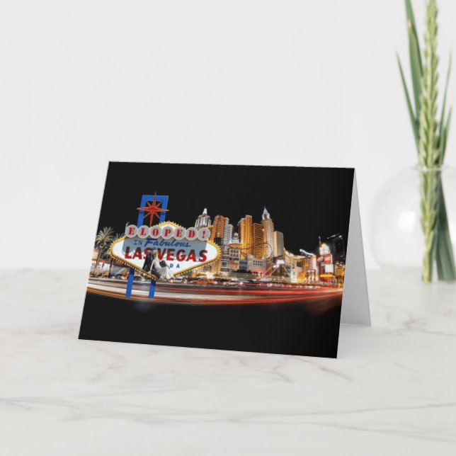 Carte De Remerciements Eloped à Las Vegas Card (Devant)