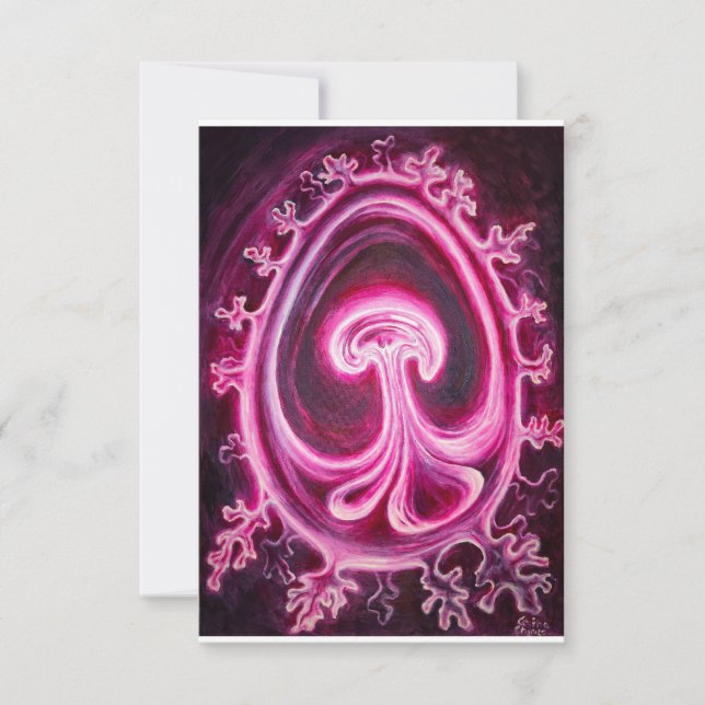 Carte De Remerciements Embryo avec placenta (Devant)
