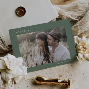 Carte De Remerciements EMELIA Flat Woodland Nature Forest Mariage photo
