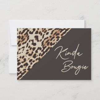 Carte De Remerciements Empreinte Leopard Brown Kinda Bougie