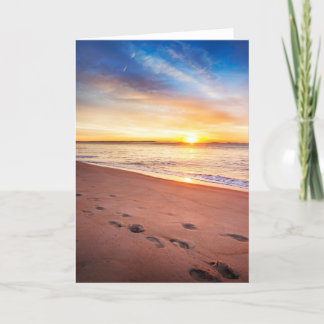 Carte De Remerciements Empreintes dans le poème du sable