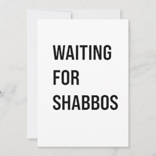 Carte De Remerciements En attendant le Shabbos Hanoukka Jewish Funny