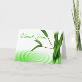 Carte de remerciements en bambou