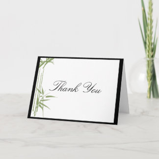Carte de remerciements en bambou de beauté