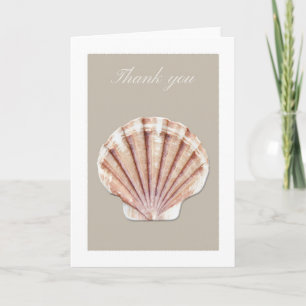 Carte de remerciements en coquille de mer