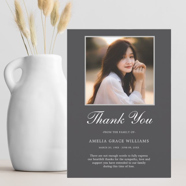 Carte de remerciements en cours (Sympathy Thank You Card)