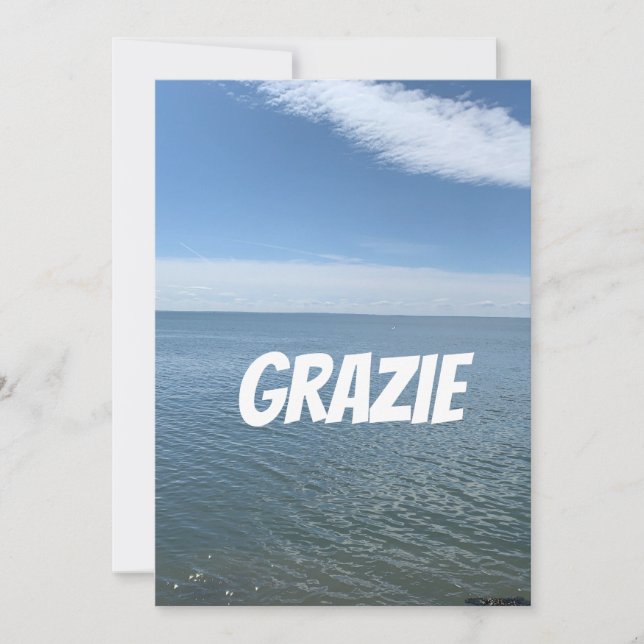 CARTE DE REMERCIEMENTS EN ITALIE (Devant)