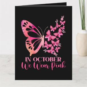 Carte De Remerciements en octobre nous portons du rose pour la sensibilis