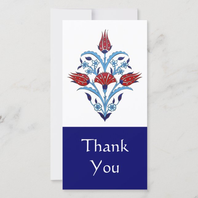 Carte de remerciements en tuile turque (Devant)