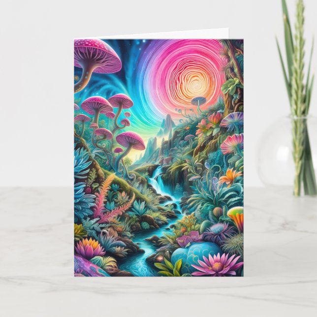 Carte De Remerciements Enchanted Psychedelic Dreamscape (Devant)