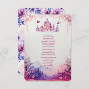 Carte De Remerciements Enchanter Lavender Renaissance Castle Mariage