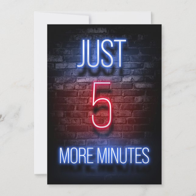 Carte De Remerciements Encore cinq minutes de jeu (Devant)