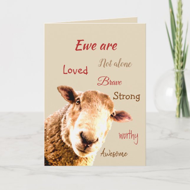 Carte De Remerciements Encourager Le Fantaisie Supportive Se Bien Bientôt (Devant)