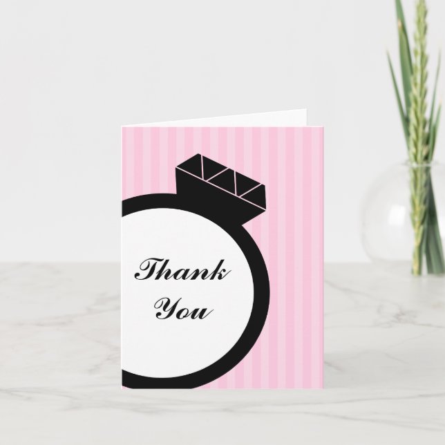 Carte De Remerciements Engagement Ring Thank You Cards (Devant)