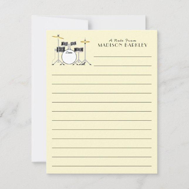 Carte De Remerciements Ensemble de tambours Musique de groupe d'enseignan (Devant)