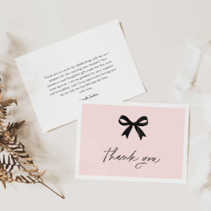 Carte De Remerciements Enterrement de vie de jeune fille Rose Elle Attach