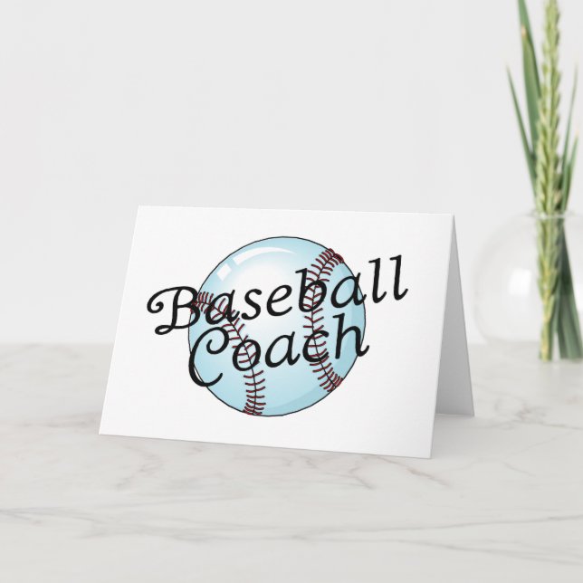 Carte De Remerciements Entraîneur de base-ball (Devant)