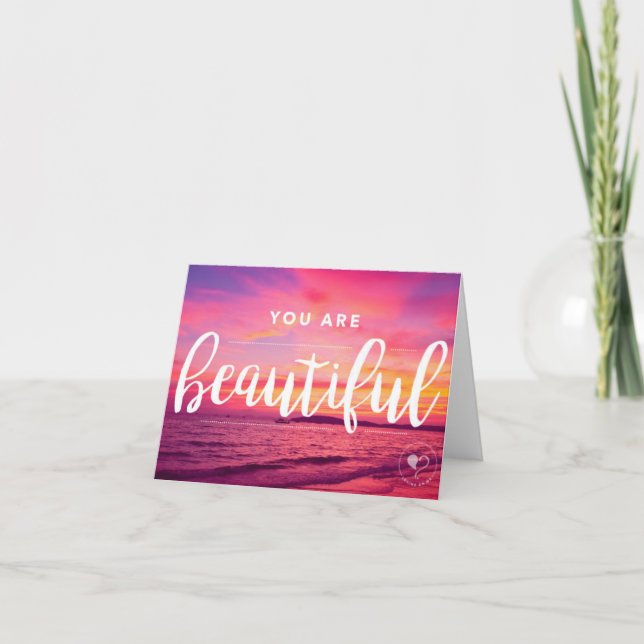 Carte De Remerciements Enveloppe You are Beautiful (Devant)