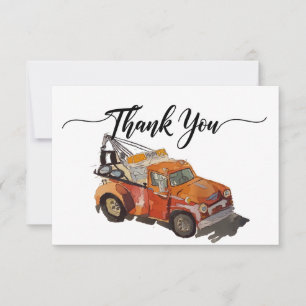 Carte De Remerciements Épave de fête d'anniversaire garçons