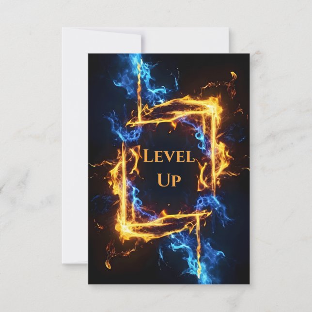 Carte De Remerciements Epic Fire Portal Gaming Birthday Party Event (Devant)