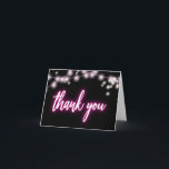 Carte De Remerciements Épingle Chaude Bat Mitzvah Thème Néon<br><div class="desc">Nous sommes ravis de vous présenter notre suite de calligraphie moderne inspirée du néon pour une Bar ou Bat Mitzvah lumineuse ! Cette collection amusante comprend tout ce dont vous avez besoin, des serviettes et assiettes en papier à un panneau de bienvenue et plus encore. Si vous avez des questions...</div>