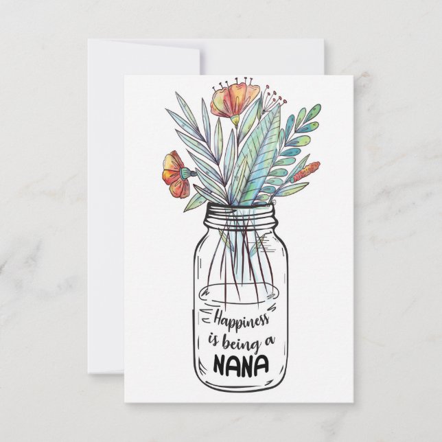 Carte De Remerciements Épouse Art Le bonheur est d'être une Nana (Devant)
