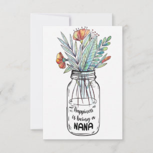 Carte De Remerciements Épouse Art Le bonheur est d'être une Nana