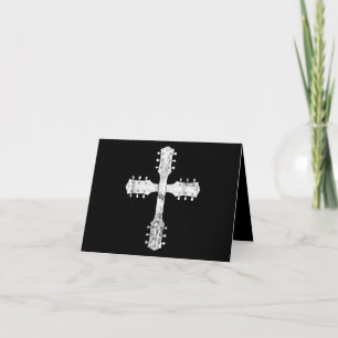 Carte De Remerciements équipe chrétienne de culte guitare cross