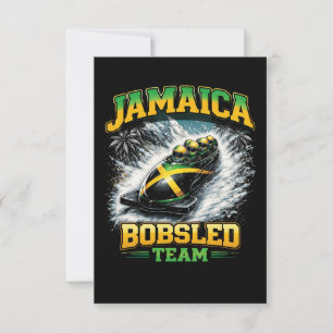 Carte De Remerciements Équipe de bobsleigh jamaïcain