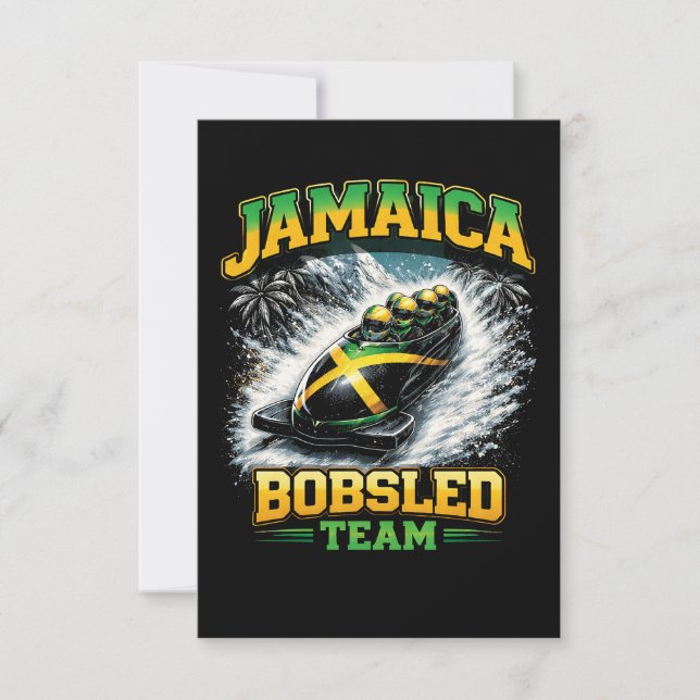 Carte De Remerciements Équipe de bobsleigh jamaïcain (Devant)