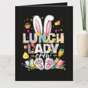 Carte De Remerciements Équipe de dame du déjeuner Lapin drôle