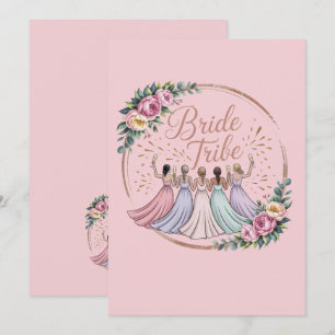 Carte De Remerciements Équipe de la Mariée Nom Personnalisé Enterrement d