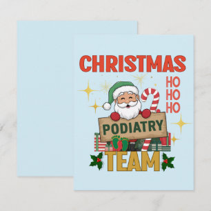 Carte De Remerciements Équipe de la podiatrie de Noël - Profits de soins
