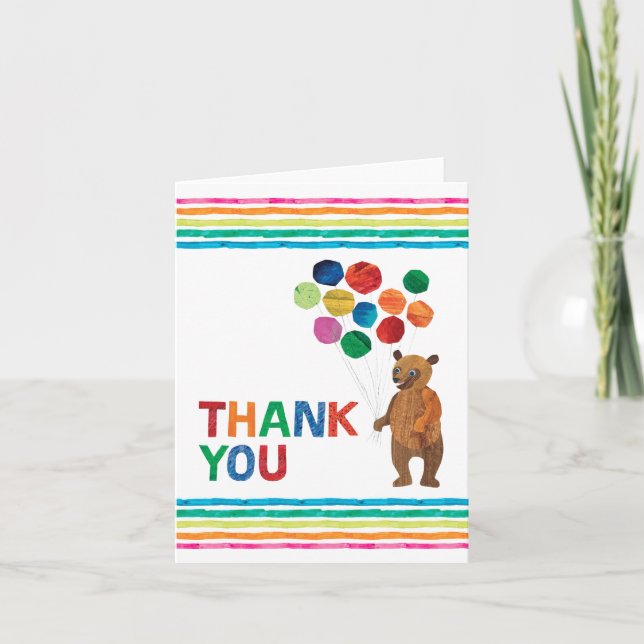Carte De Remerciements Eric Carle | Fête d'anniversaire de Beary Girl - M (Devant)