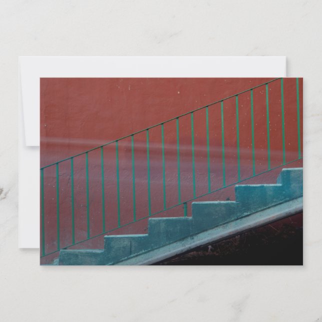Carte De Remerciements Escalier et rampe en vie fixe (Devant)