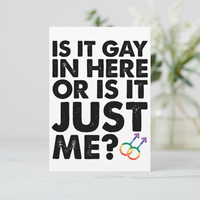 Carte De Remerciements Est-Ce Gay Dans Ici Ou Est-Ce Juste Moi LGBT Pride (Debout devant)