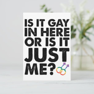 Carte De Remerciements Est-Ce Gay Dans Ici Ou Est-Ce Juste Moi LGBT Pride