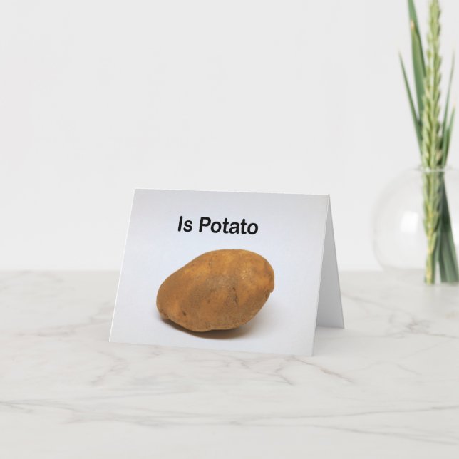 Carte De Remerciements Est de la pomme de terre (Devant)