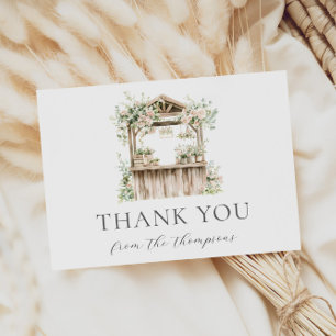 Carte De Remerciements Étal De Fleurs Fraîchement Sorti Du Marché Remerci